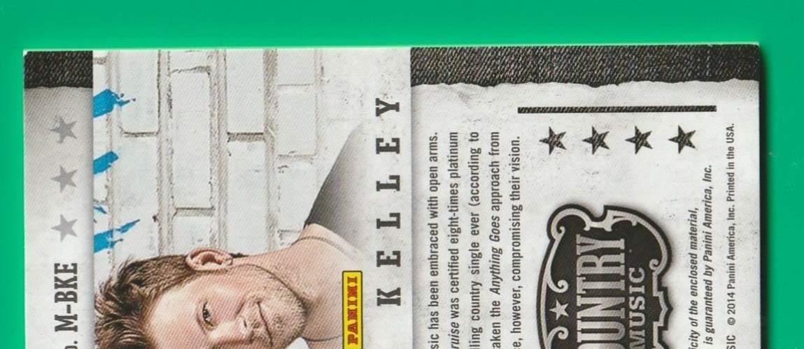 BRIAN KELLEY 2014 Panini Country Music  -  Musician Materials   Relic #D 344/399