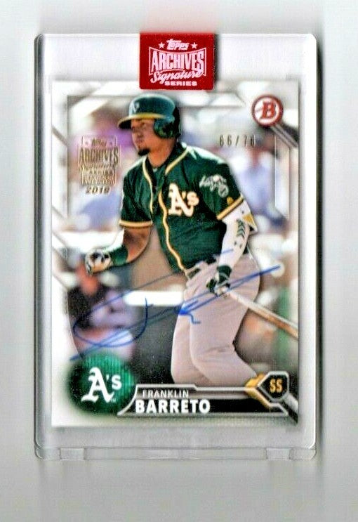 2016 Topps Archives Franklin Barreto Oakland Athletics Autograph  #BD-179- 66/76