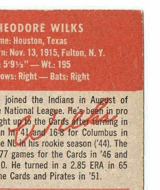 1953 Topps Set Break # 101 Ted Wilks EX-EX+ - Cleveland Indians