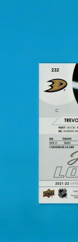 2021-22 Upper Deck Jeunes Loups French Variation Young Guns #232 Trevor Zegras
