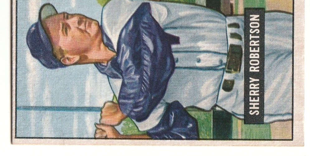 1951 Bowman  -  Sherry Robertson    -  Wasington Senators  #95   EX- EX+