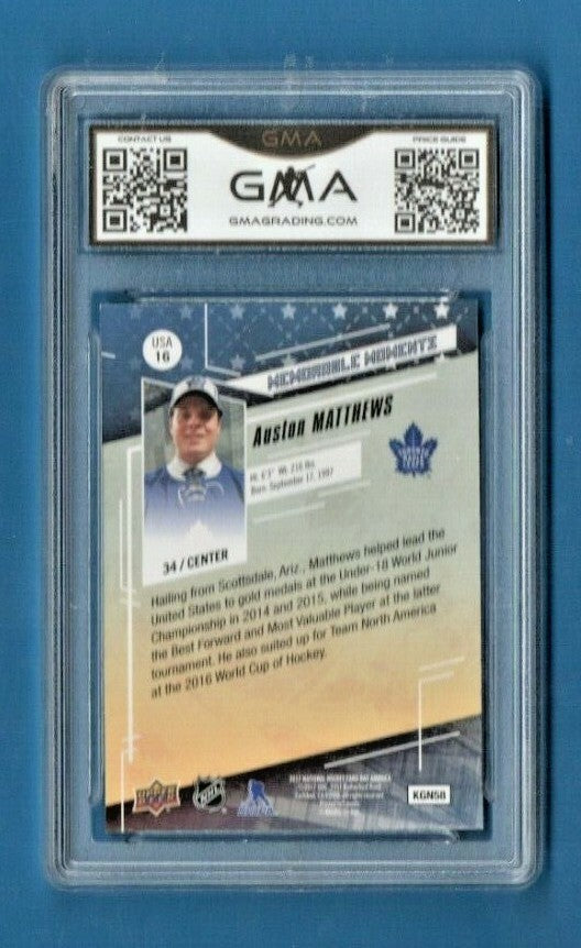 Auston Matthews 2017 Upper Deck National Hockey Card Day GEM MINT 10 - Toronto