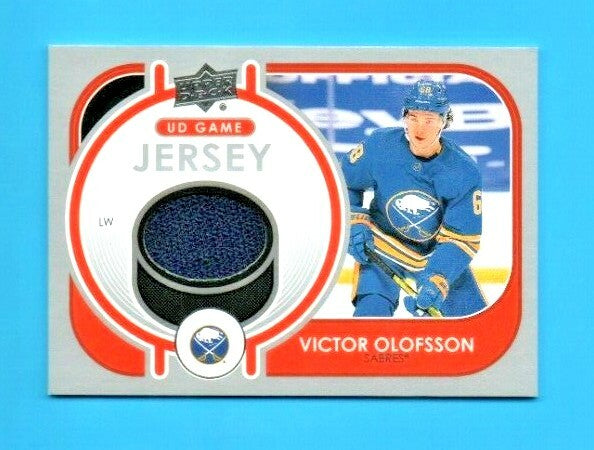 2021-22 Upper Deck Series 1 Victor Olofsson UD Game Jersey  # GJ-VO Sabres  Blue