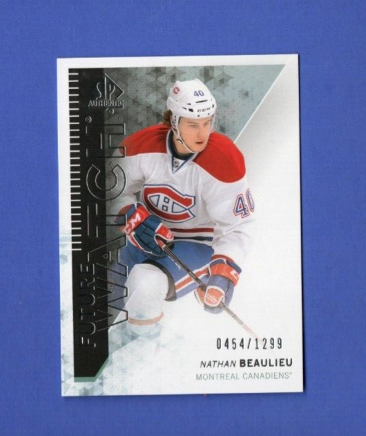 2013-14 SP Authentic Nathan Beaulieu Future Watch 0454/1299 RC #210 -  Canadiens