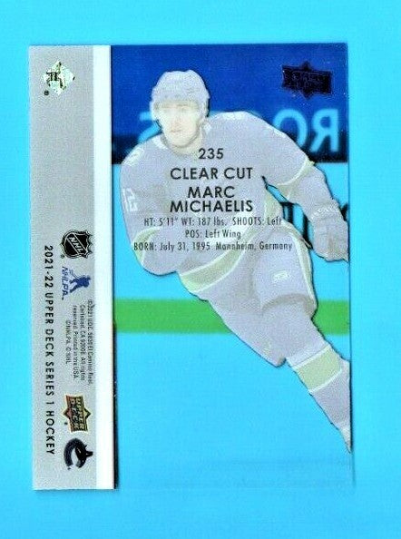 2021-22 Upper Deck Series 1 Marc Michaelis Young Guns Clear Cut #235 