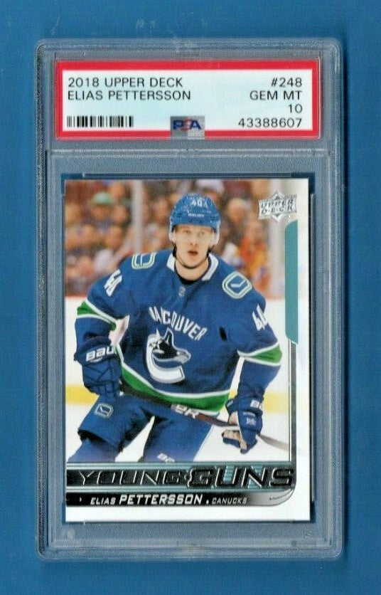 2018 Upper Deck ELIAS PETTERSSON Young Guns YG RC #248 GEM MINT PSA 10 