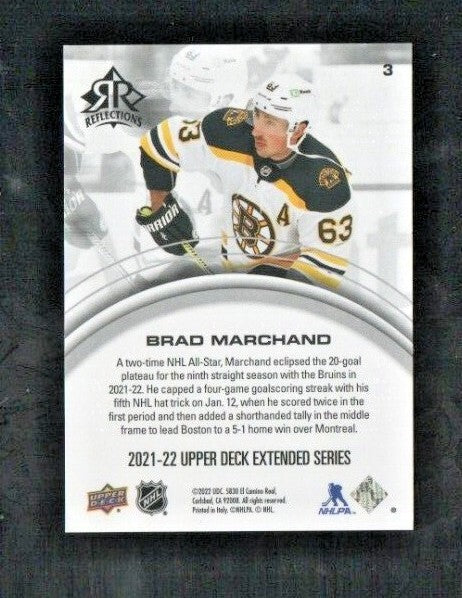 BRAD MARCHAND  2021-22 UD Extended Triple Dimension   RUBY   Reflections 106/500