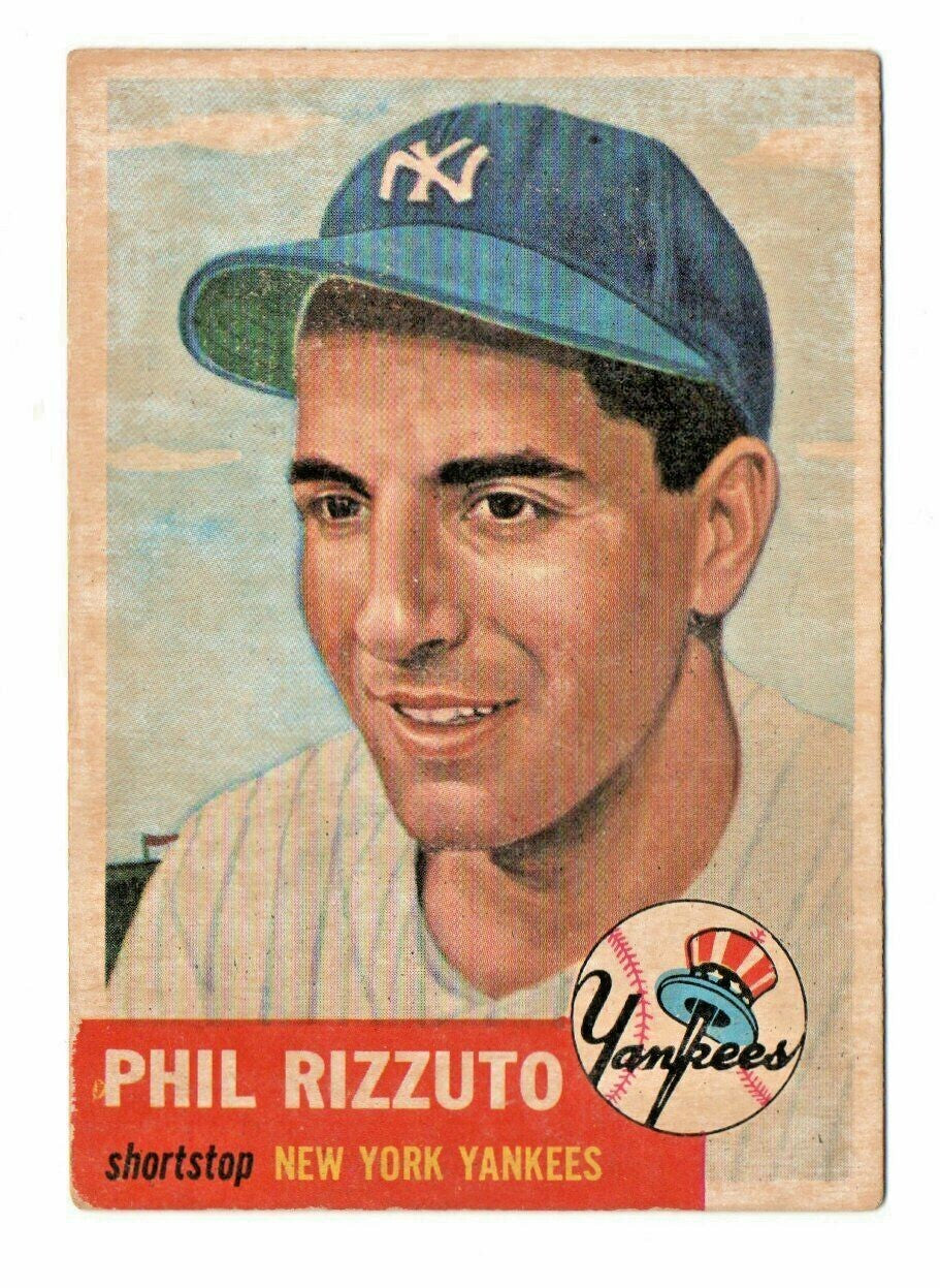 1953 Topps #114 PHIL RIZZUTO  --  G-VG  --  New York Yankees  -  HOF - Shortstop