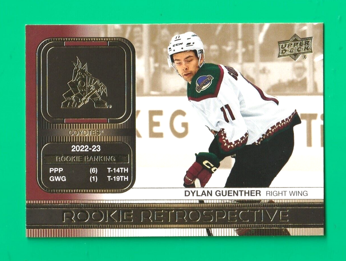 2023-24 Upper Deck Rookie Retrospective Gold #RR9 Dylan Guenther Arizona Coyotes