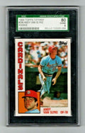 1984 Topps Tiffany #206 Andy Van Slyke St. Louis Cardinals  SGC 80 EX/NM 6
