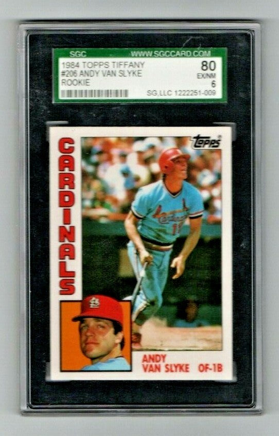 1984 Topps Tiffany #206 Andy Van Slyke St. Louis Cardinals  SGC 80 EX/NM 6