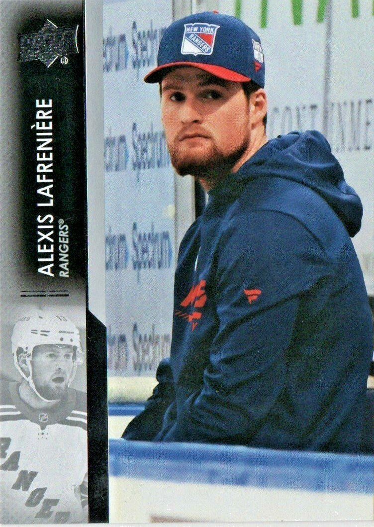 2021-22 UD Series 1 Base Street Clothes Variation #123 Alexis Lafreniere Rangers