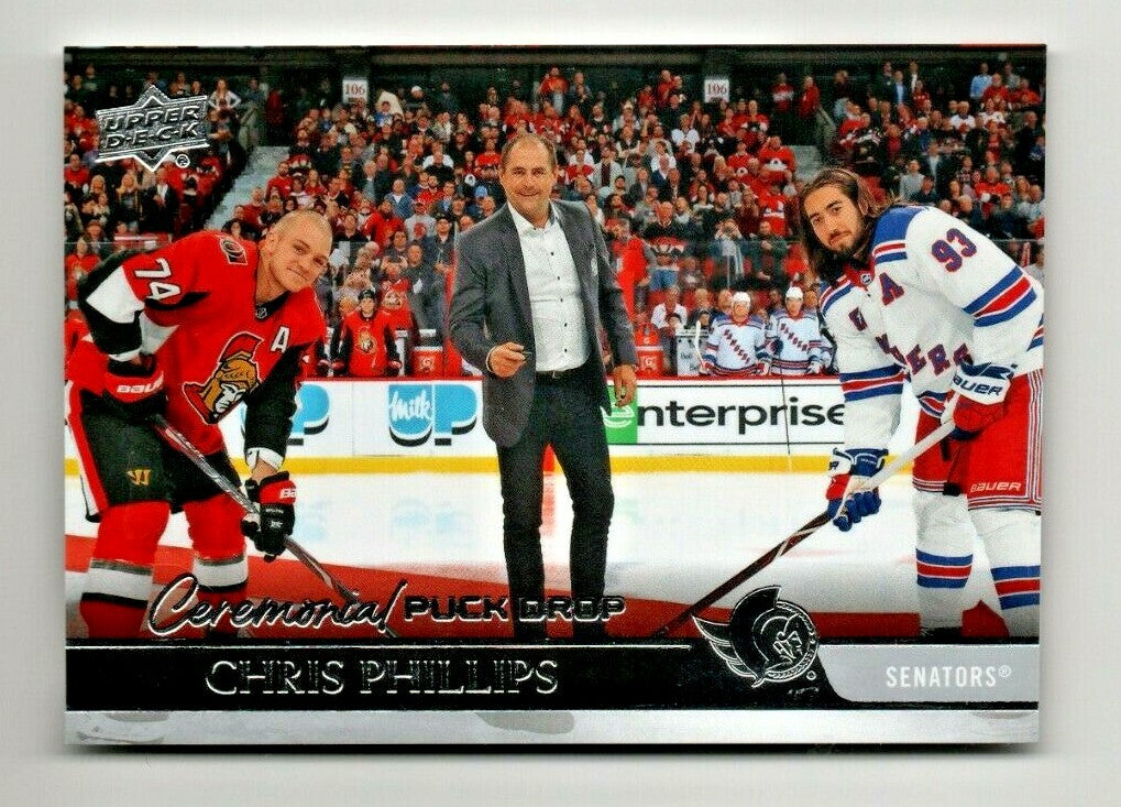 2020-21 UPPER DECK SERIES 1 HOCKEY CEREMONIAL PUCK DROP -- CHRIS PHILLIPS - SSP
