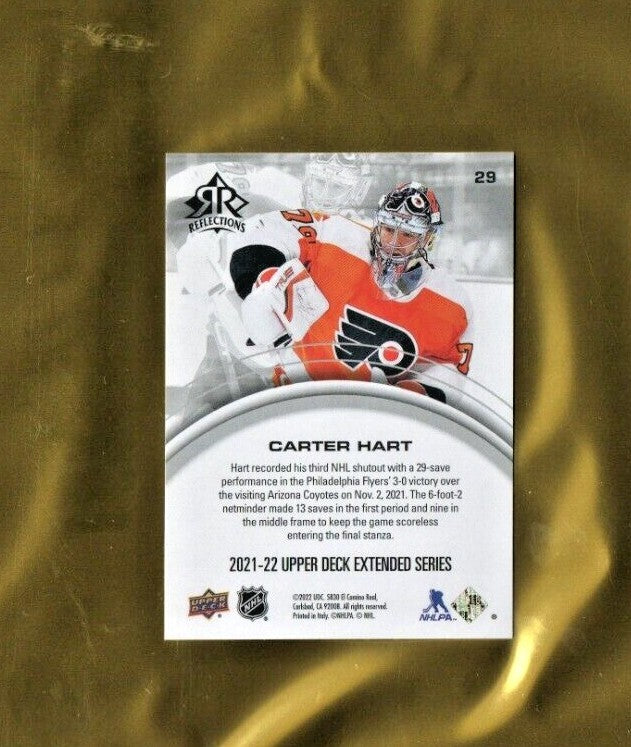 2021-22 Extended Series Triple Dimensions Reflections #29 Carter Hart  -  Flyers