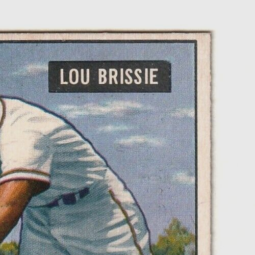 1951 Bowman  -  Lou Brissie   -  Cleveland Indians #155   EX-NRMT