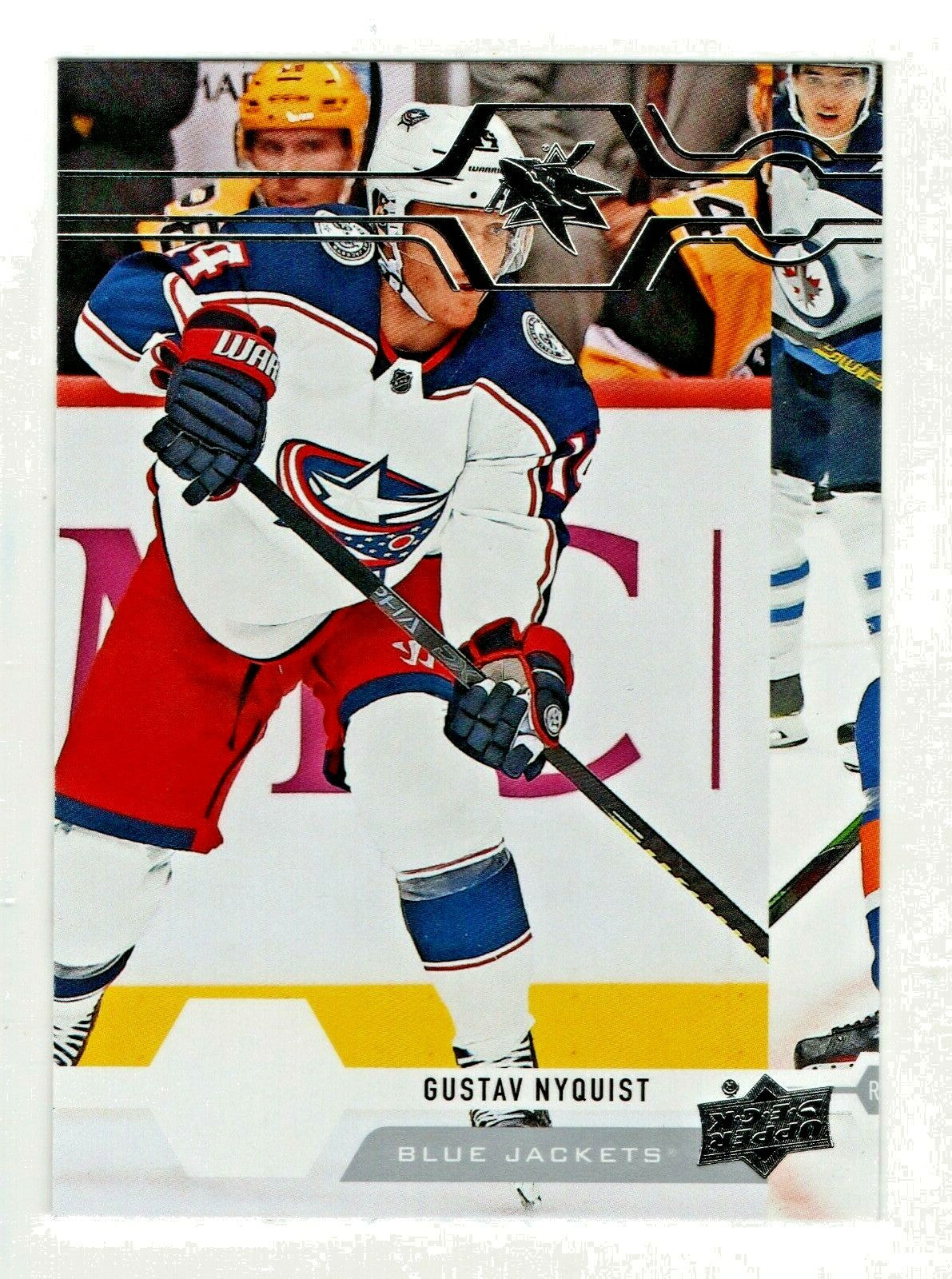 2019-20 UPPER DECK SERIES 2 Printing error card #316 GUSTAV NYQUIST-- Columbus