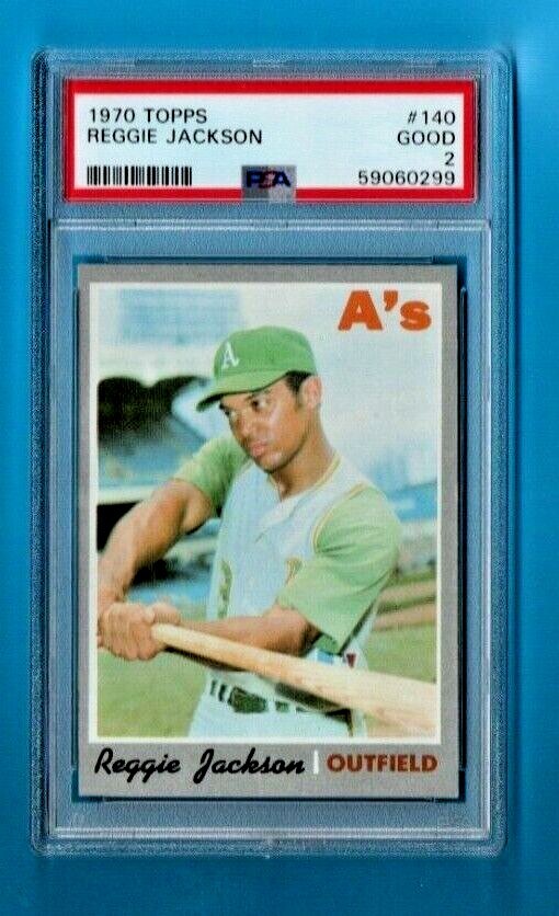 1970 Topps #140 Reggie Jackson PSA Good 2 -  Second Year Oakland A's - HOF