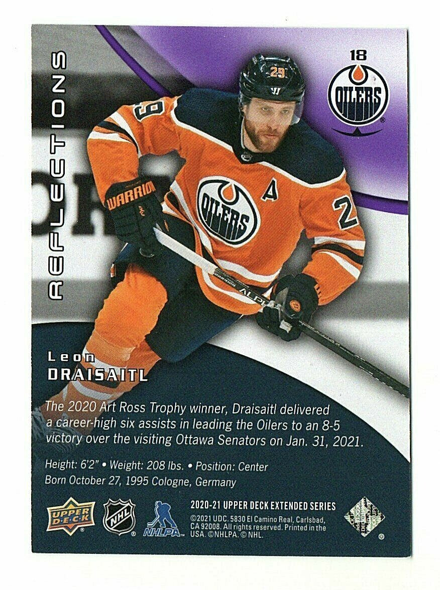 2020-21 Upper Deck - Extended  -  Leon Draisaitl  -  Reflections -  200/300 #18