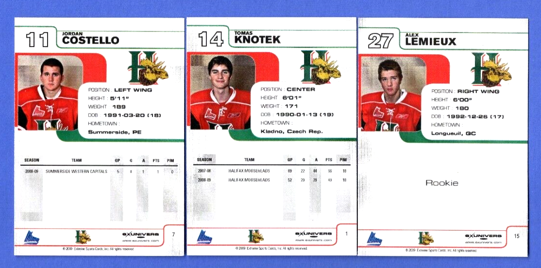 Lot of 8 Junior cards Kingston - Halifax - North Bay - Some   NRMT-MT