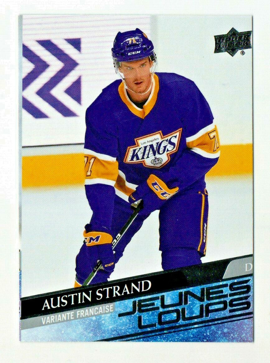 2020-21 UD EXTENDED SERIES 3 AUSTIN STRAND 1 YOUNG GUNS/JEUNES LOUPS FRENCH #722