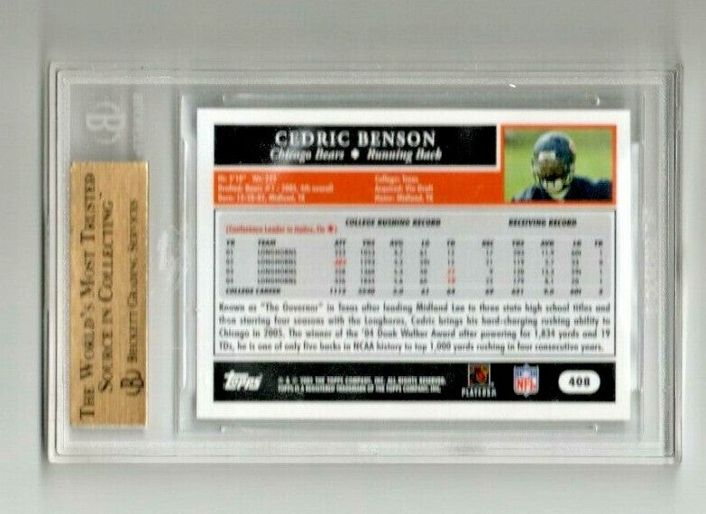 2005 Topps #408 Cedric Benson RC BGS 9.5 Rookie