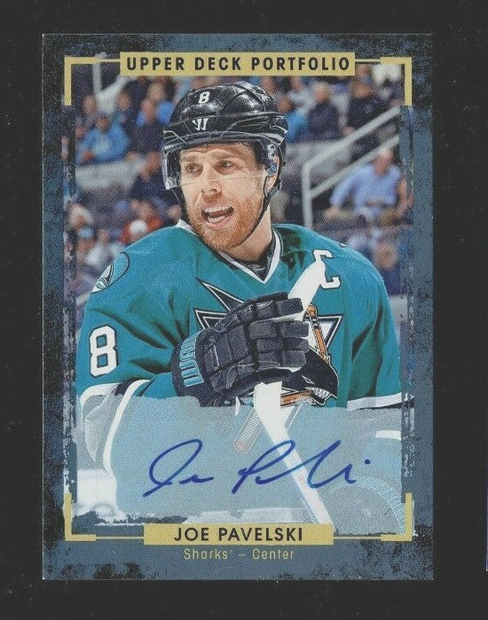 2015-16 UPPER DECK PORTFOLIO  --  JOE PAVELSKI -- AUTO -- SAN JOSE SHARKS #122