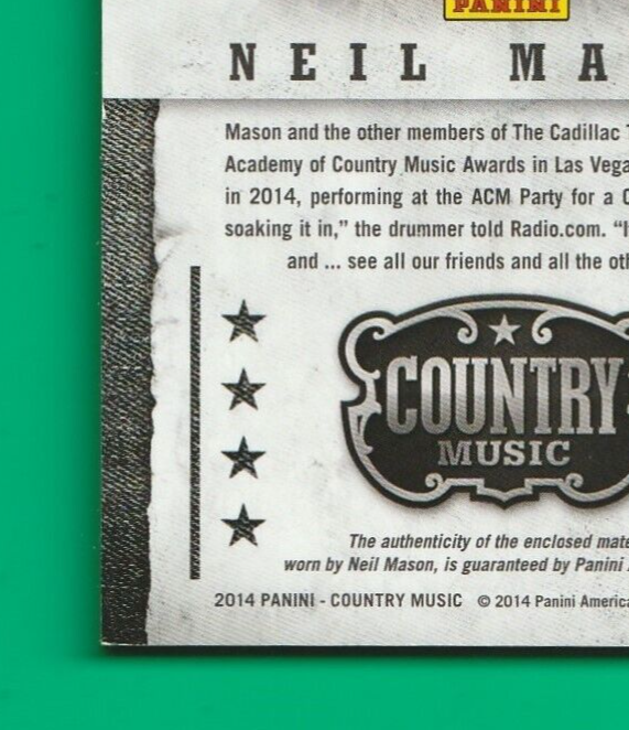 2014 Panini Country Music Musician Materials #MNM Neil Mason 401/499