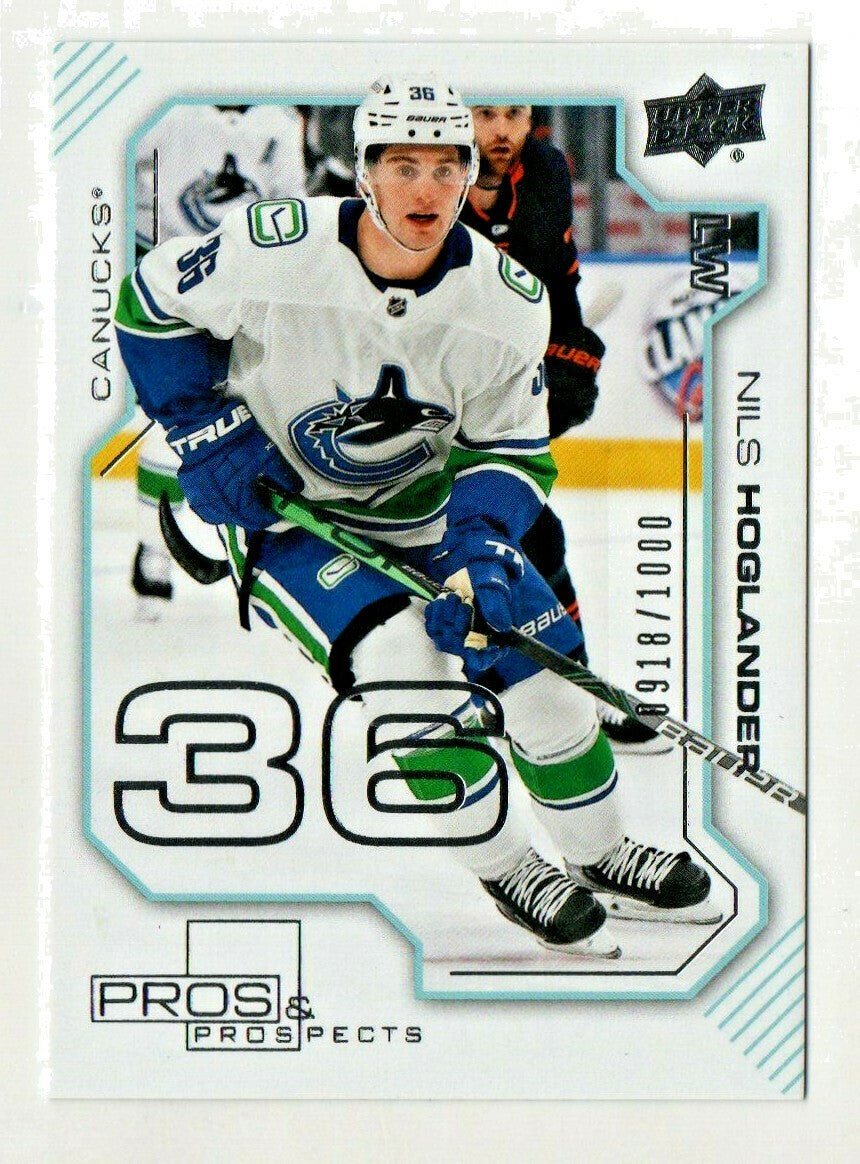 2020-21 UD Extended Pros and Prospects  PP-31 Nils Hoglander - Canucks 0918/1000