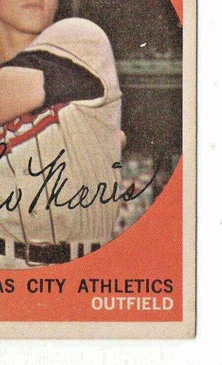 1959 Topps Roger Maris VG-EX (HOF) Kansas City Athletics #202 Baseball Card 