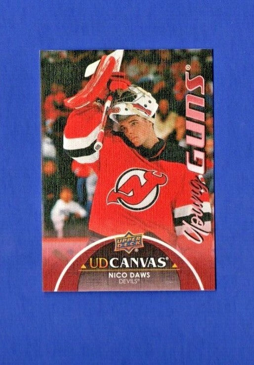 2021-22 Upper Deck Extended Nico Daws Young Guns Canvas RC #C370 - Devils