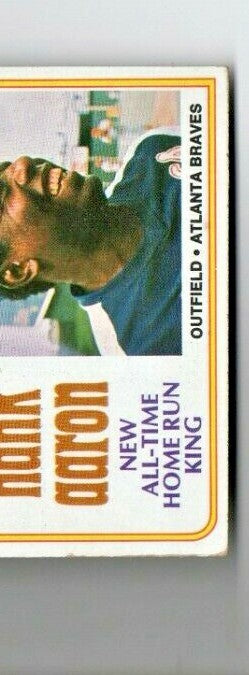 1974 Topps - Hank Aaron - #1 Home Run King Atlanta Braves Baseball Card  VG-VG+