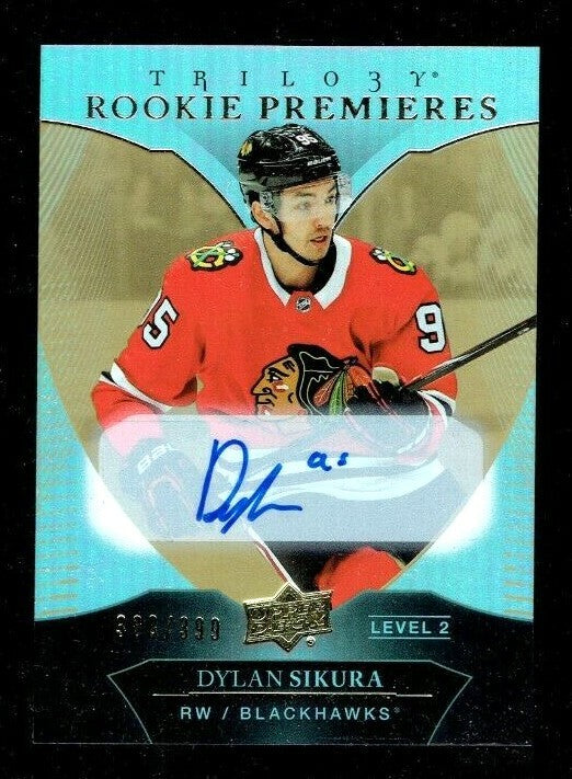 2018-19 18-19 UD TRILOGY DYLAN SIKURA ROOKIE PREMIERES AUTO RC SP  380/399 #85