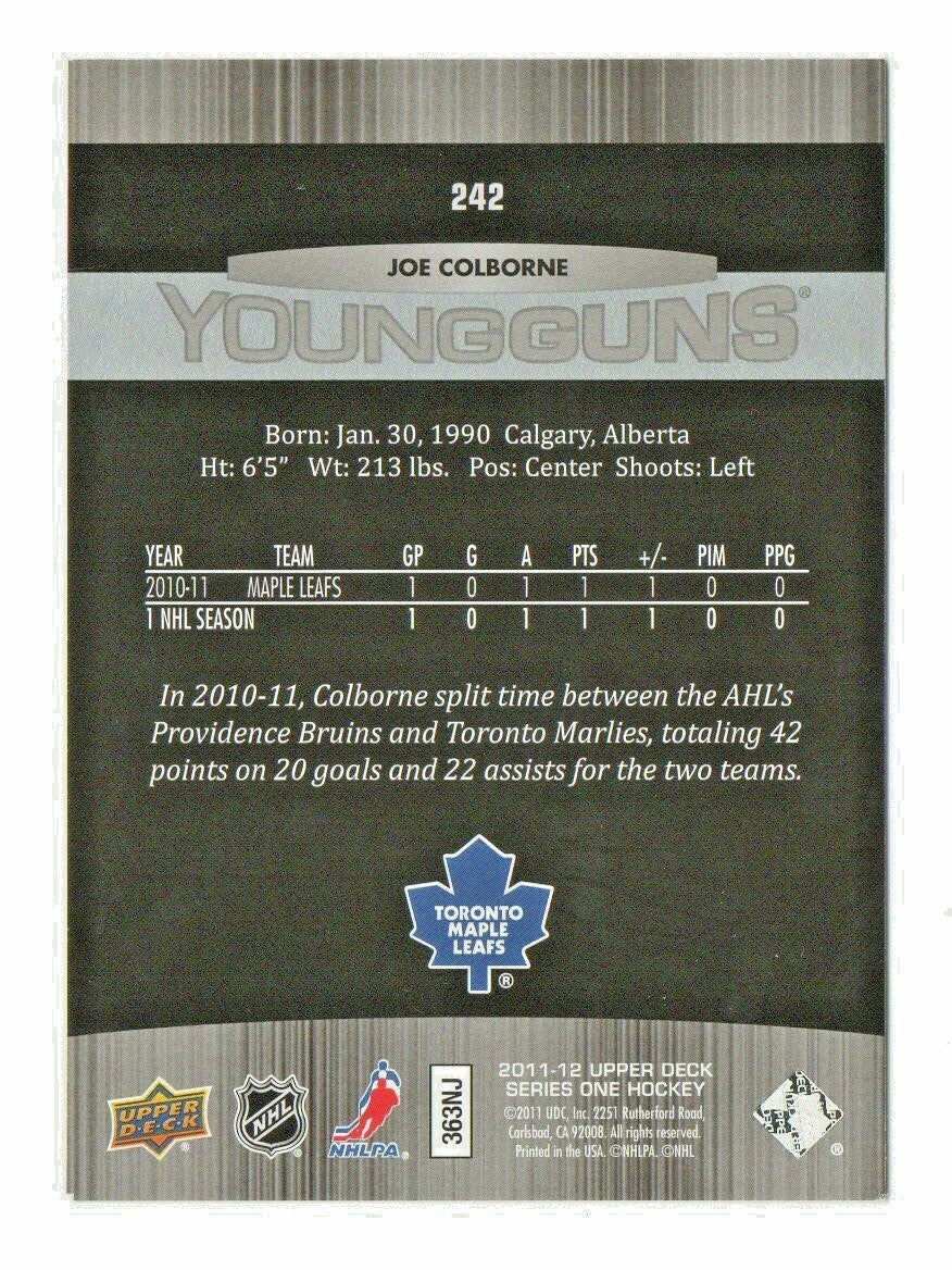 2011-12 Upper Deck Young Guns #242 Joe Colborne Toronto Maple Leafs -  Rookie #2
