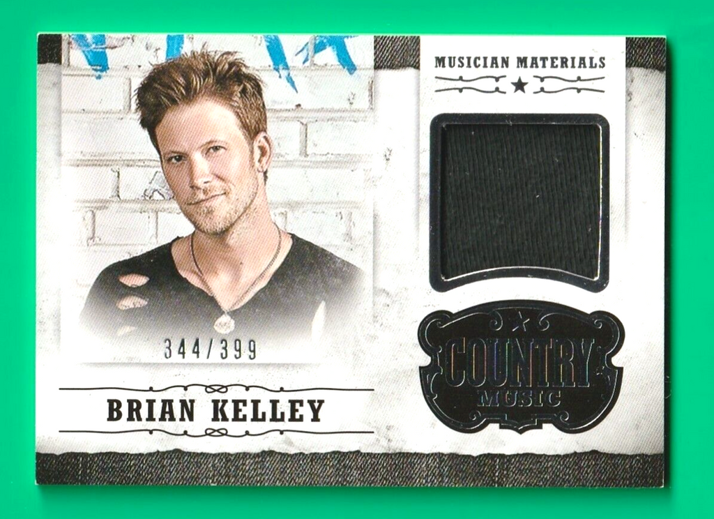 BRIAN KELLEY 2014 Panini Country Music  -  Musician Materials   Relic #D 344/399