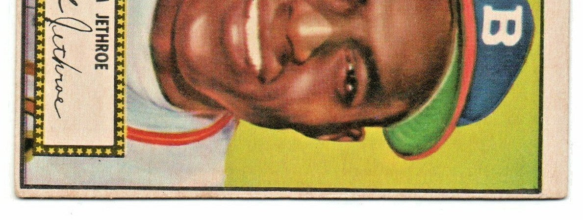 1952 Topps Set Break # 27 Sam Jethroe LOW GRADE (filler)(red back) Boston Braves