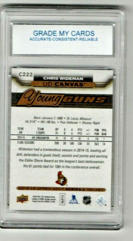 2015-16 Upper Deck Series 2 Young Guns Canvas #C222 Chris Wideman Gem-Mint 10 