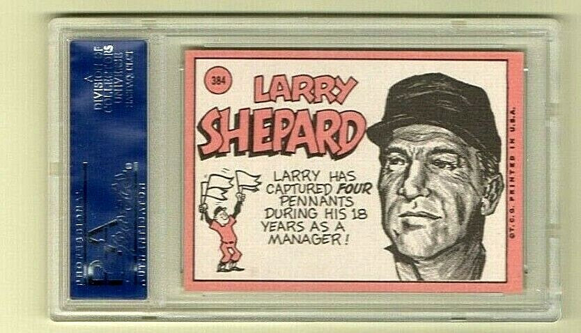 1969 Topps #384 - PSA 8 NM-MT - Larry Shepard - Pittsburgh Pirates Manager