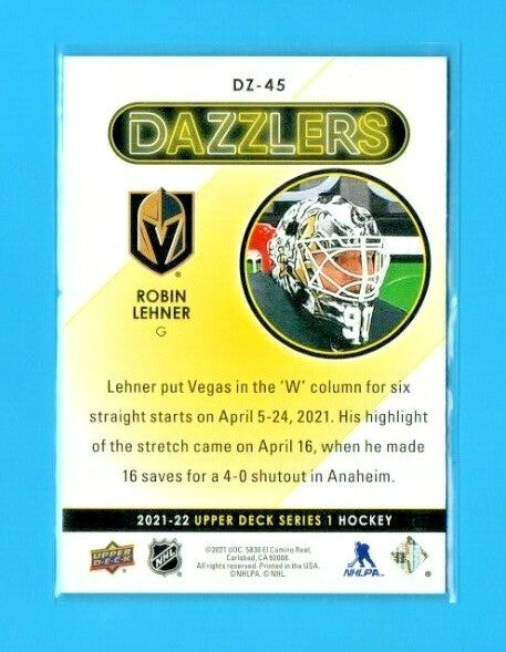2021-22 Upper Deck Series 1 Red Dazzlers  #DZ-45  Robin Lehner - Vegas