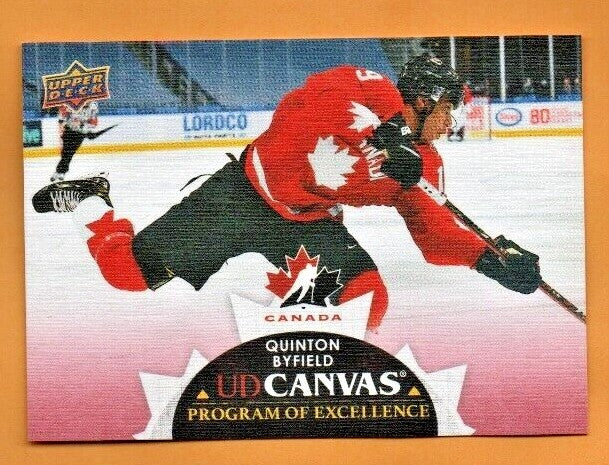 Quinton Byfield  21-22 UD Series 2 Canvas Team Canada Program of Excellence C256