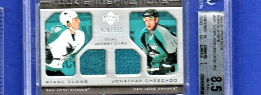 2005-06 Upper Deck Rookie Update #231 Ryane Clowe/Jonathan Cheechoo 426/999 