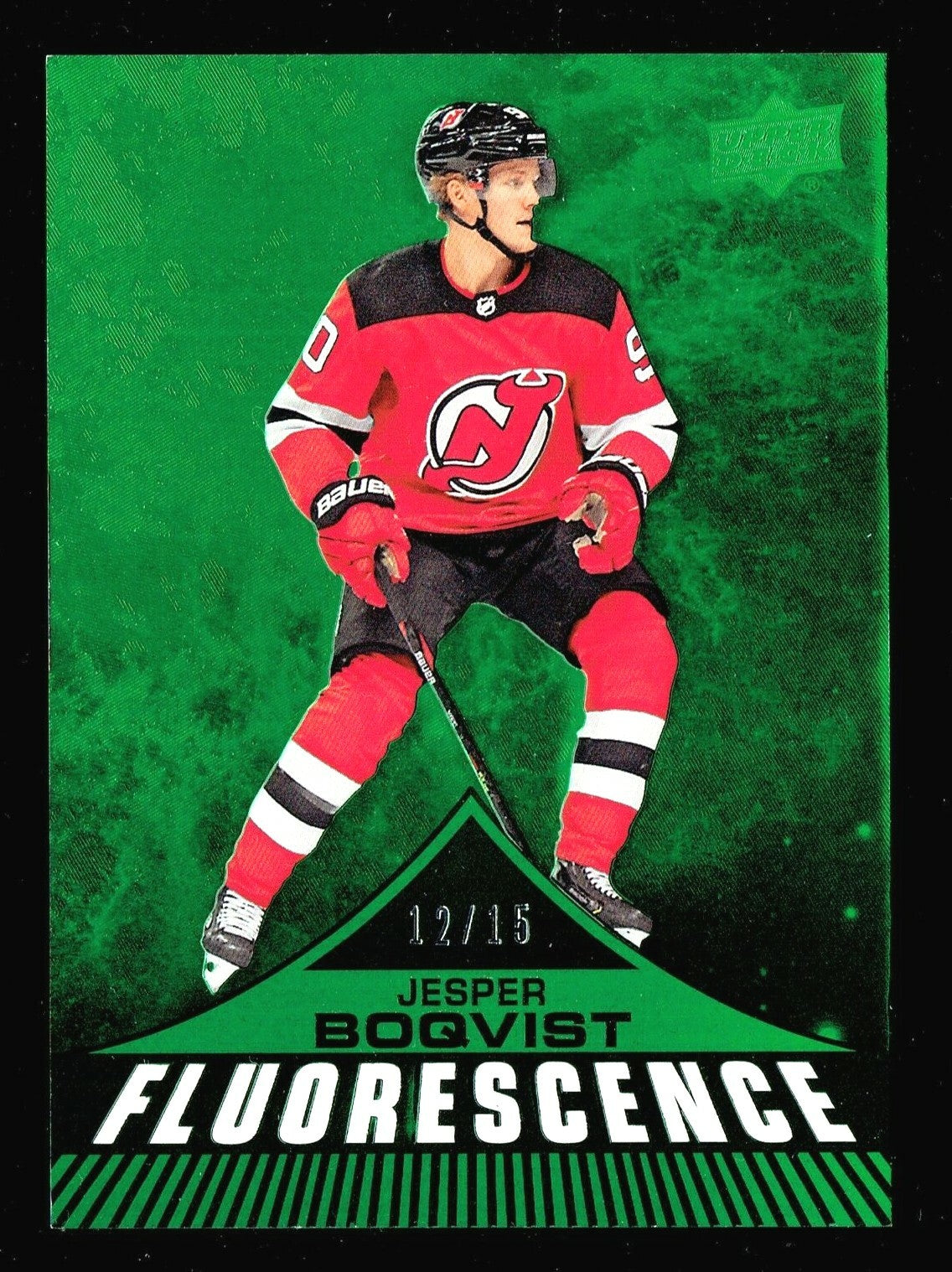  2019-20 Upper Deck Series 2  Emerald  Fluorescence Jesper Boqvist   /15  F-38
