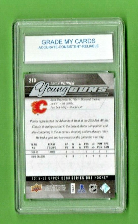 2015-16 Upper Deck Young Guns #210 Emile Poirier Calgary Flames Rookie  10 MINT
