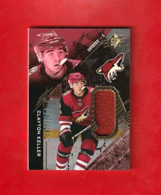 2017-18 Upper Deck SPX Rookie Jersey Clayton Keller Arizona Coyotes 213/299 R-CK