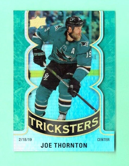2019-20 UPPER DECK SERIES 2 Joe Thornton TRICKSTERS T-22 -- San Jose Sharks