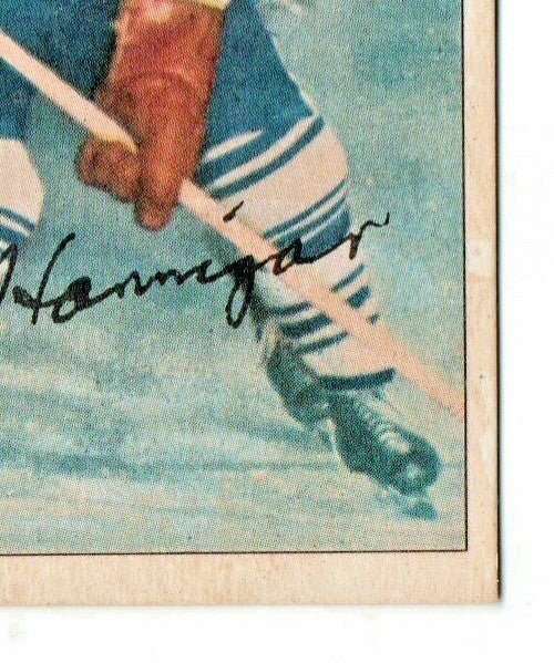 1954-55 PARKHURST #27 GORDIE HANNIGAN - Toronto Maple Leafs --  EX-EX+