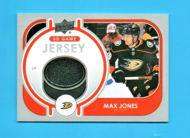 2021-22 Series 1 Game Jersey Relic #GJ-MJ Max Jones - Anaheim Ducks - Black