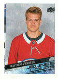 2020-21 UD EXTENDED SERIES YOUNG GUNS JEUNES LOUPS #714 HAYDEN VERBEEK  - READ