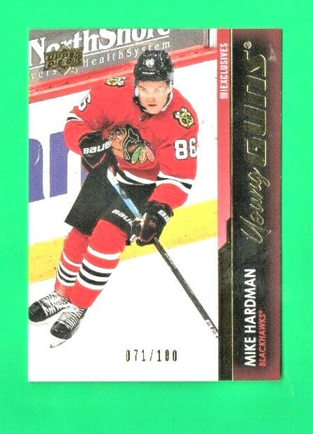 2021-22 Upper Deck Series 1 YOUNG GUNS Exclusives 071/ 100 Mike Hardman #208