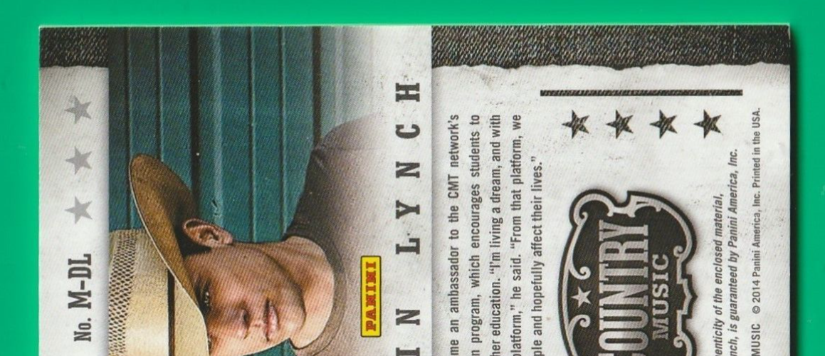 2014 Panini Country Music   Musician Materials Gold #M-DL  -  Dustin Lynch 65/99