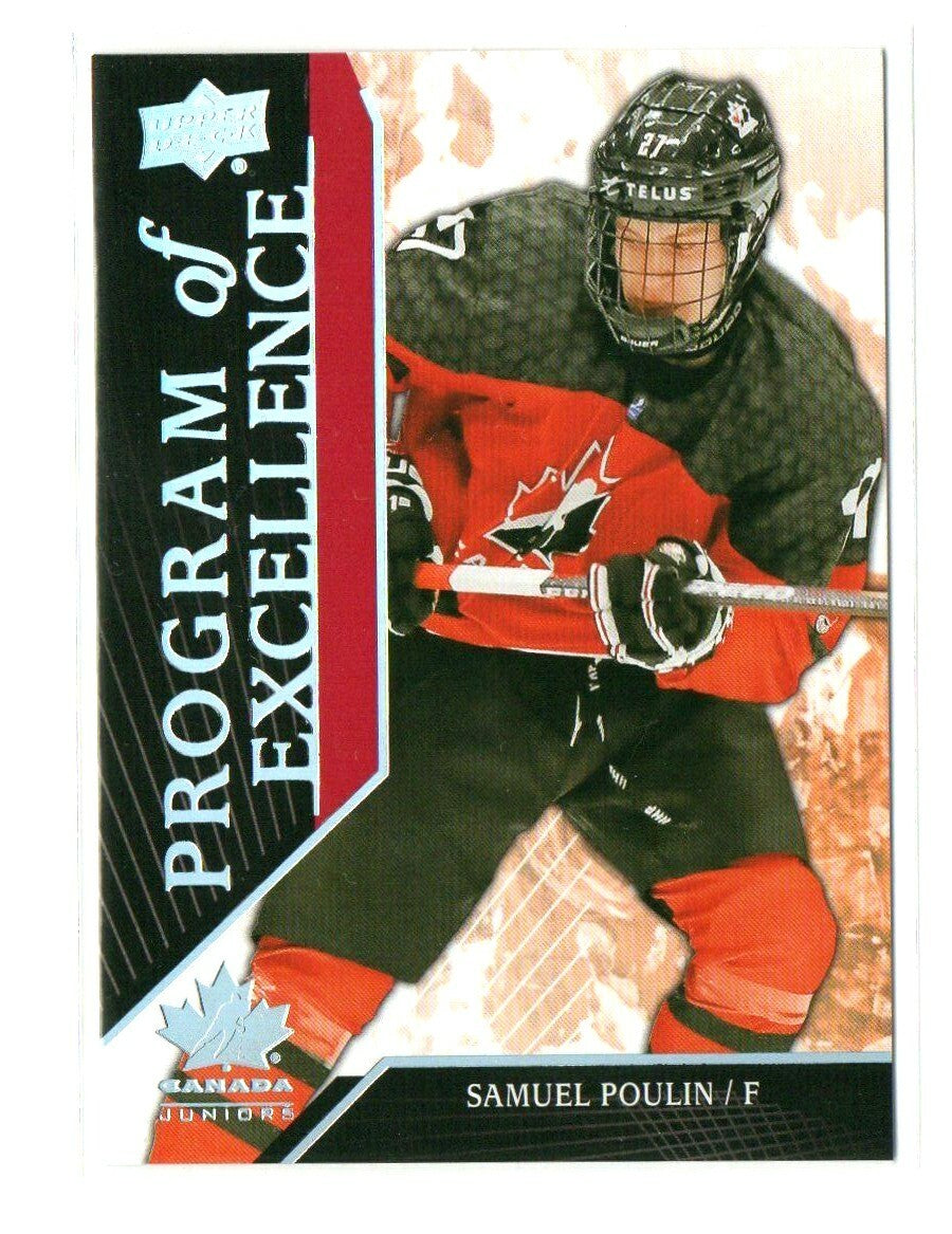 2019-20 UD Team Canada Juniors SAMUEL POULIN Program of Excellence #140